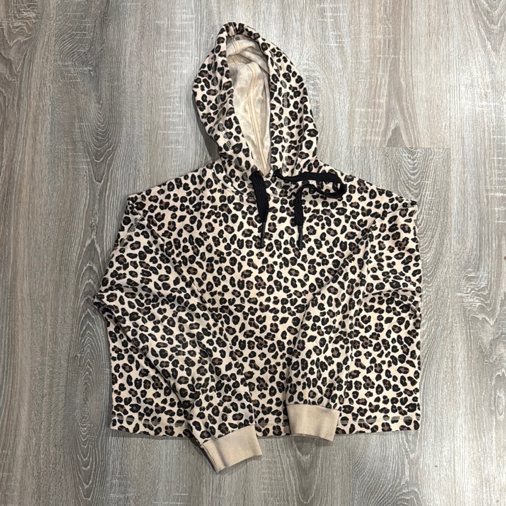 Leopard Print Hooded Sweater